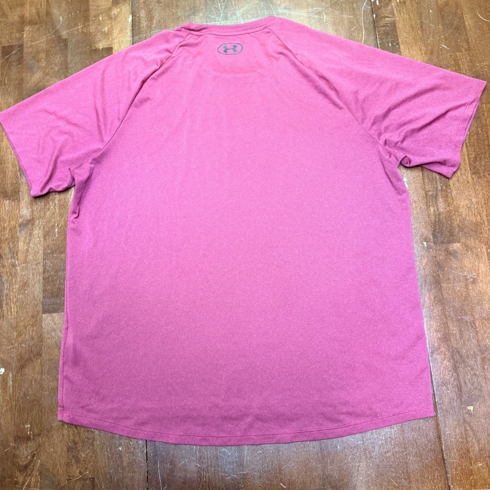 Under Armour Tech Tee Mens XL Maroon Short Sleeve Raglan Performance Shirt - Picture 7 of 7